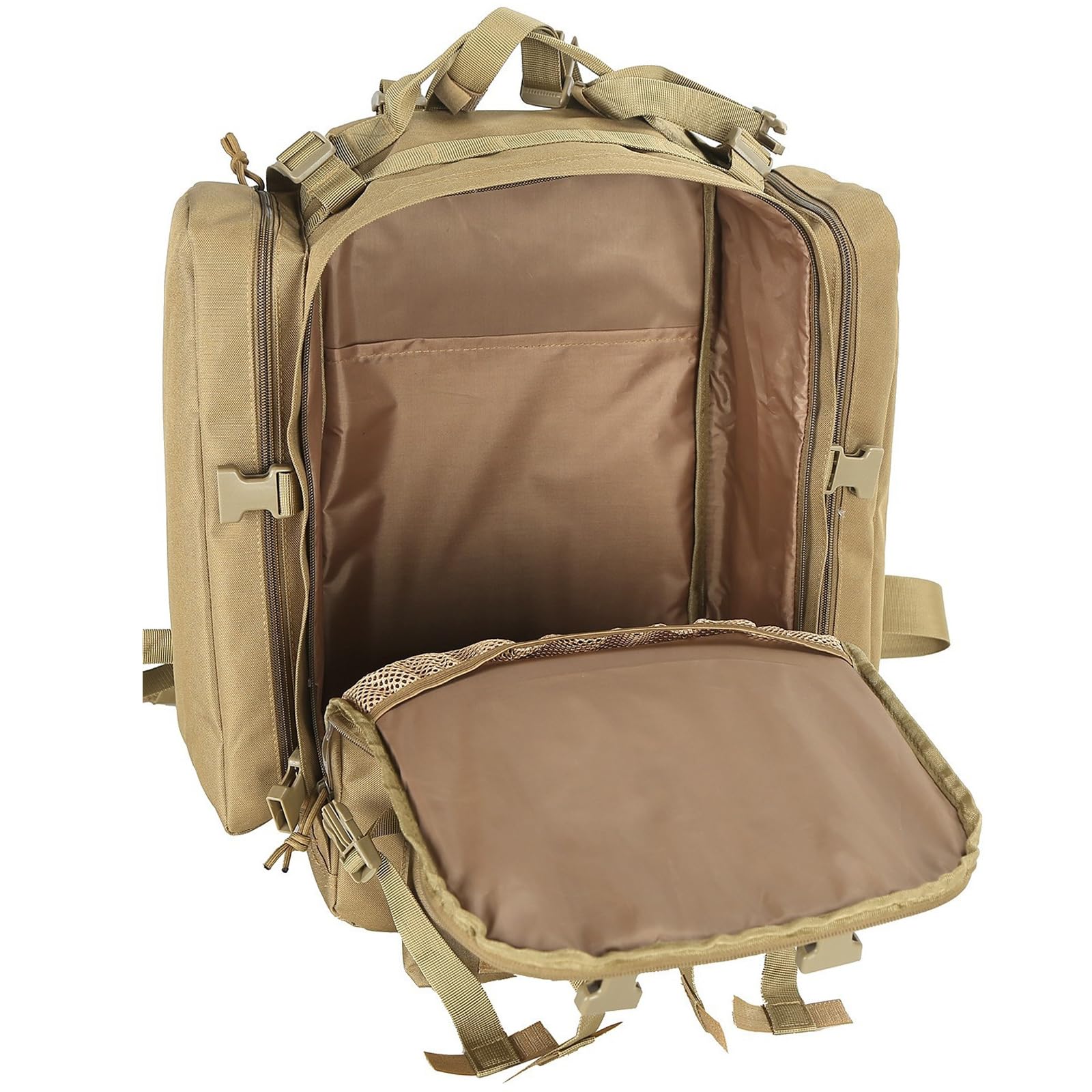 Zaino da Escursionismo e Campeggio Impermeabile, Zaino da Alpinismo da Uomo con Ampia capacità, Design Anti-Pressione, per Escursionismo, Campeggio, Viaggi, Pesca e Caccia