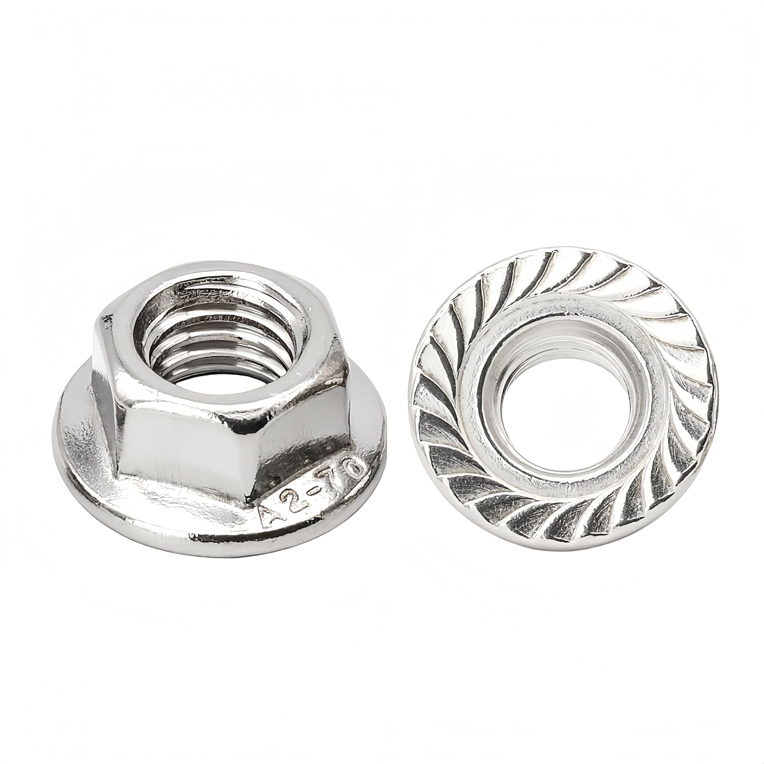 220pcs M3*0.5 Serrated Flange Nuts, 18-8(304) Stainless Steel DIN6923 Compliant, Hex Serrated Flange Lock Nuts Anti-Slip for US Industrial Automotive Construction Mechanical