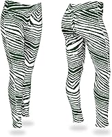 Vista 26 de Zubaz - Leggings con estampado de cebra para mujer con licencia oficial de la NFL, color del