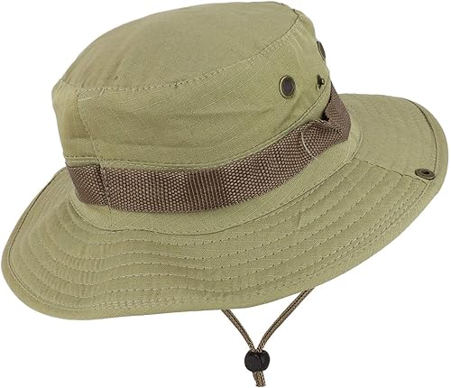 Miniatura 3 de Armycrew Sombrero de Boonie al aire libre liso sólido militar con correa ajustable para la barbilla