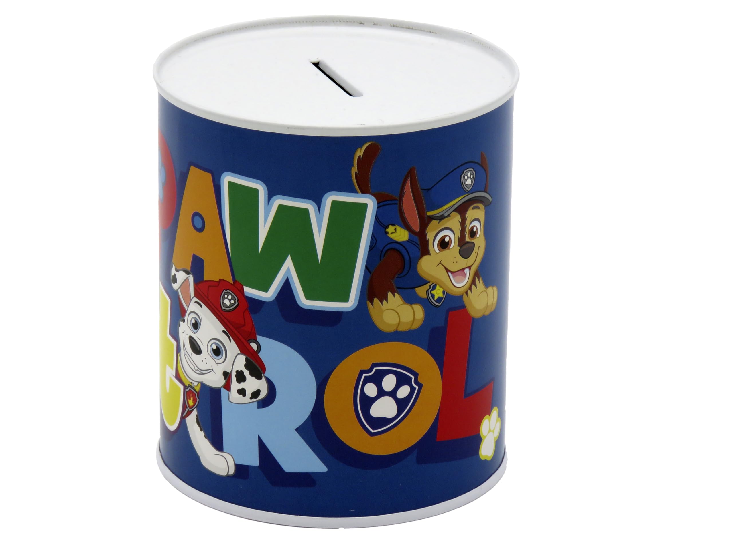 CyP Brands Paw Patrol- Skarbonka, Zlewka, Zapieczętowana Skarbonka Termo, Oszczędność, Monety i Banknoty, Wielobarwny, Oficjalny produkt