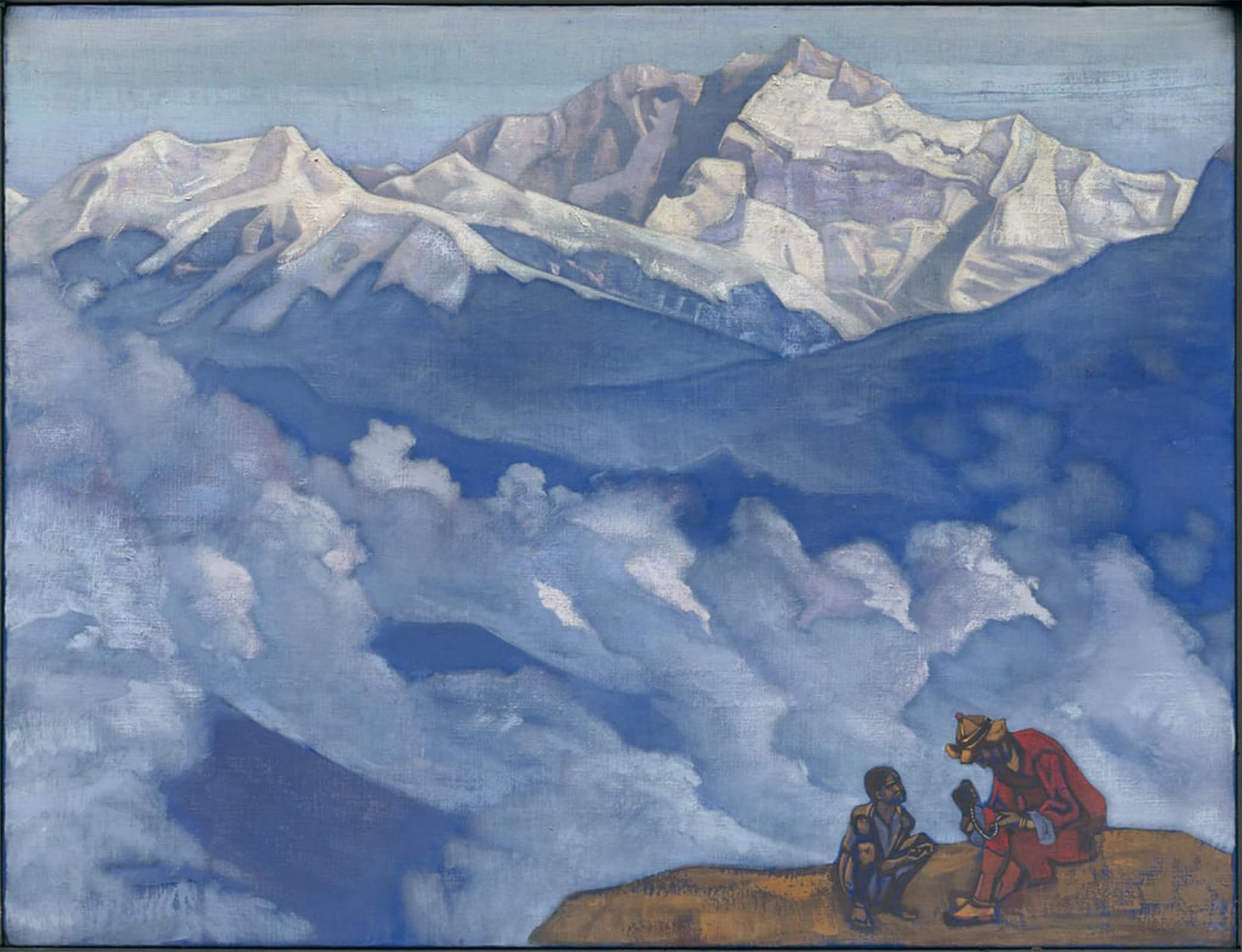 ARTXLXXBN Famous Painting Canvas Artwork Graffiti Print Pearl of Searching by Nicholas Roerich Portrait Canvas Image for Home Decor 60x90cm