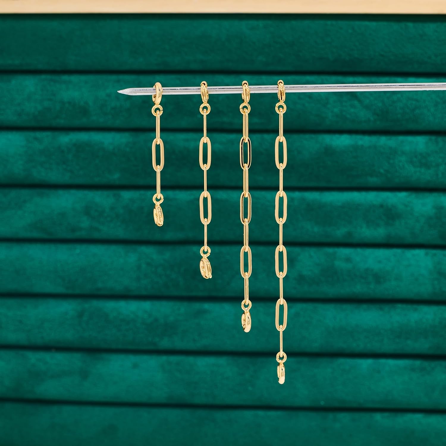 FAMARINE 4 PCS Gold Necklace Extender Chain for Women Gold Extension Bracelet Link for Delicate Jewelry - Image 4