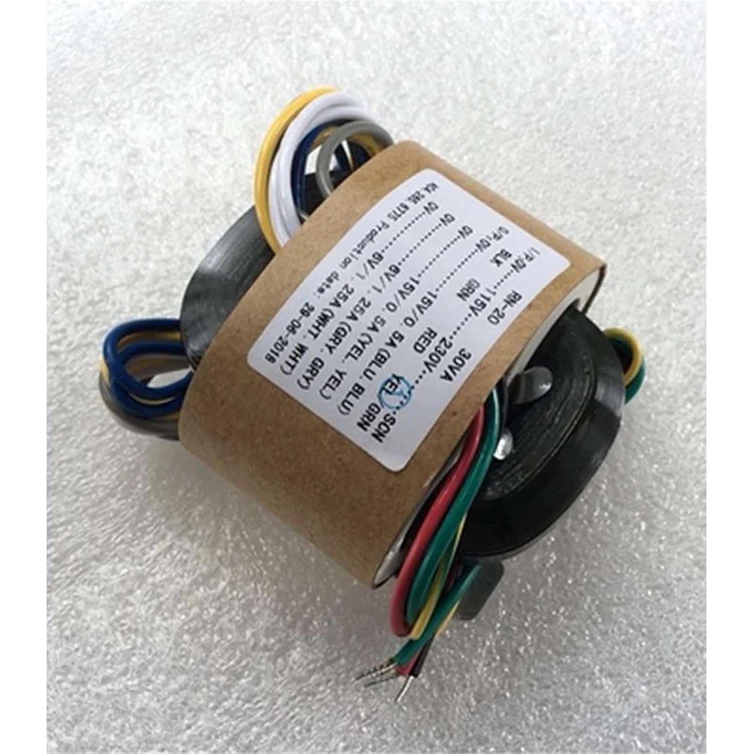 30W Double 15V+Double 6V R Type Power Transformer R Cattle Audio Transformer Copper Wire Primary 115V-230V