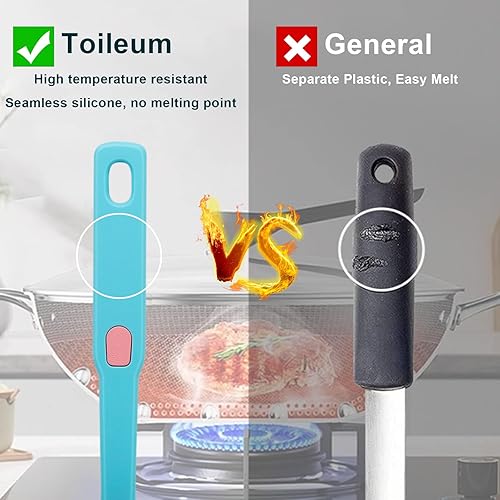 Miniatura 5 de Espátula de silicona, juego de 4 utensilios de cocina, resistente al calor, antiadherente, sin BPA, perfecto para cocinar carne, pescado, huevos