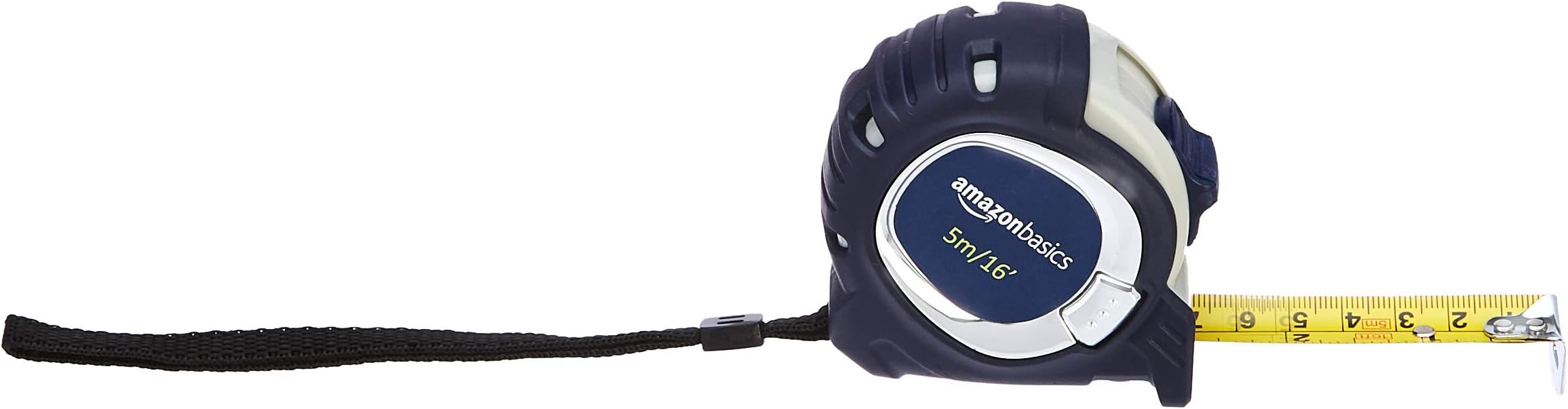 Amazon Basics Heavy Duty Tape Measure - (5-Meters), Scale, 3-Lock Design, MID Accuracy, Chrome