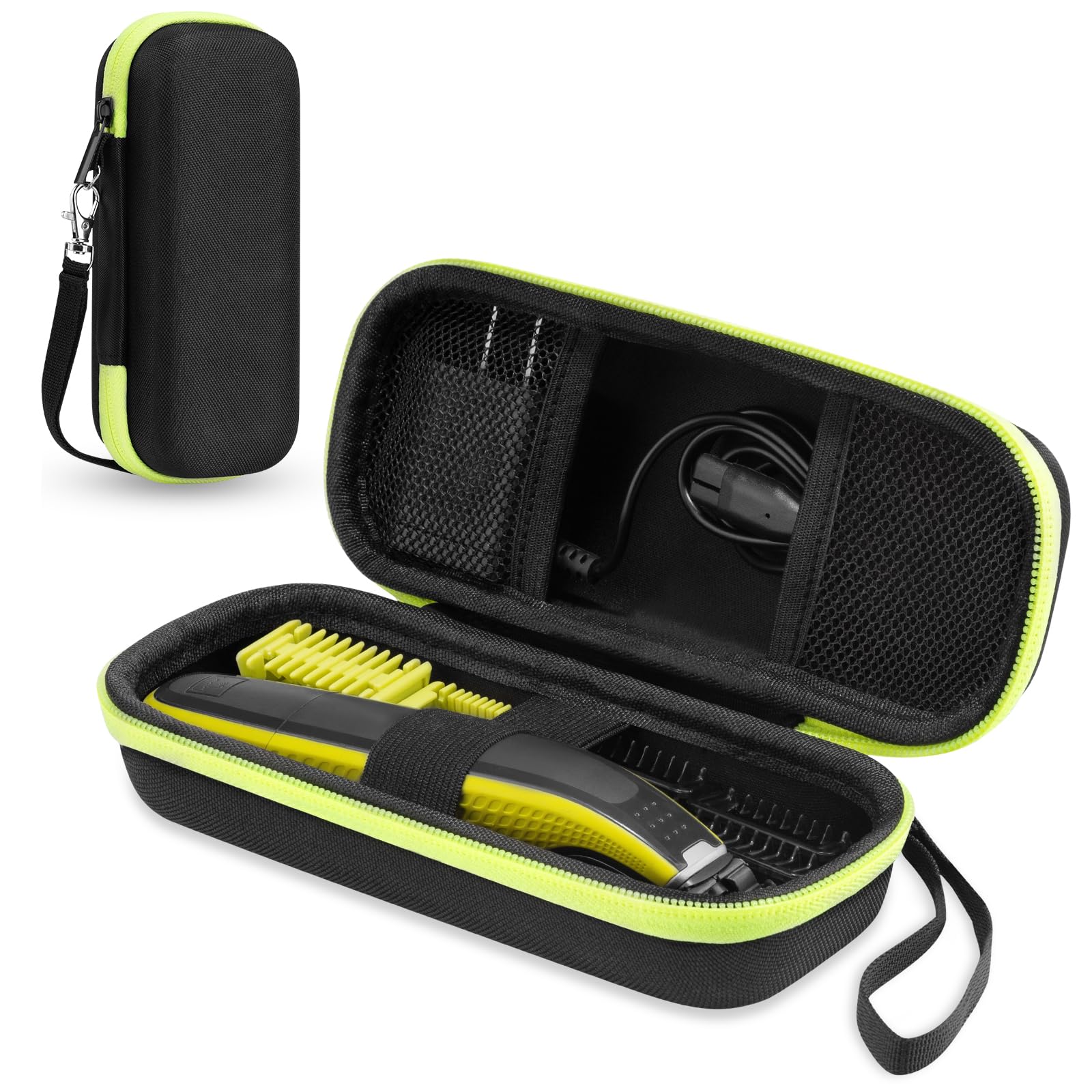 Guscio rigido da viaggio per Norelco Uomo Hybrid Trimmer e Rasoio (Verde)