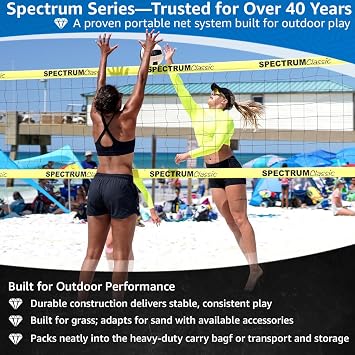 Park & Sun Sports Spectrum Classic: Adjustable Professional Outdoor Volleyball Net System
