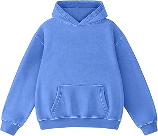 Oversized Hoodie Sweatshirts for Women Couples Heavyweight Hoodies Pullover Vintage Acid Wash Sweaters Pullover 2026