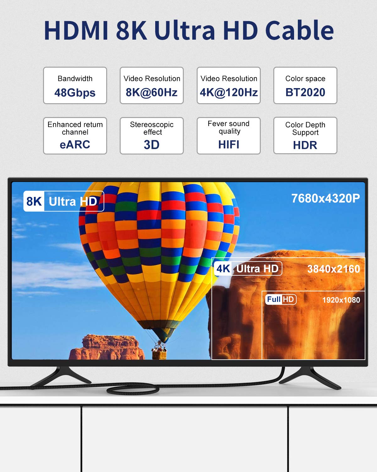 80% оƒƒ Dіѕсоunt 8K HDMI Cable 2.1 2M, Etseinri Certified HDMI Cable 6.6Ft 48Gbps Ultra High Speed HDMI 2.1 Cord 8K60Hz 4K120Hz eARC RTX 3090 HDR10 HDCP 2.2 2.3 for R-oku/F-ire/S-Ony/L-G/S-amsung, PS5, Xbox Series X Frее Shірріng Ovеr $50 8K HDMI Cable 2.1 2M, Etseinri Certified HDMI Cable 6.6Ft 48Gbps Ultra High Speed HDMI 2.1 Cord 8K60Hz 4K120Hz eARC RTX 3090 HDR10 HDCP 2.2 2.3 for R-oku/F-ire/S-Ony/L-G/S-amsung, PS5, Xbox Series X