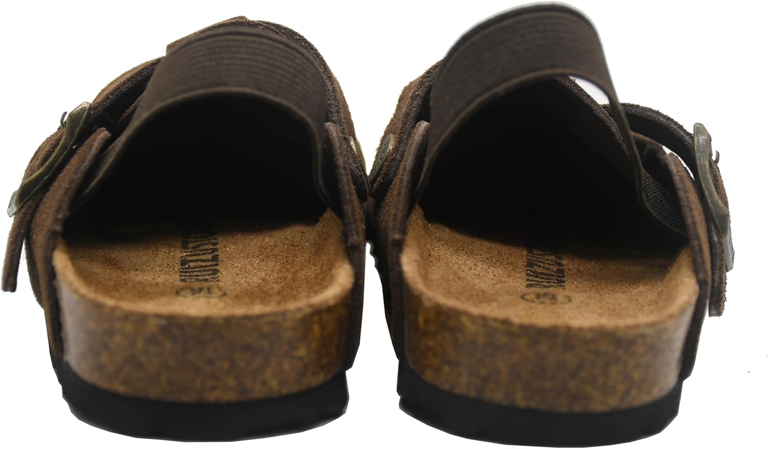 Kids Suede Clogs Toddler Clogs Boys Girls Sandals Cork Adjustable Buckle Mules Kid Slippers Flat Shoes Black - Image 3