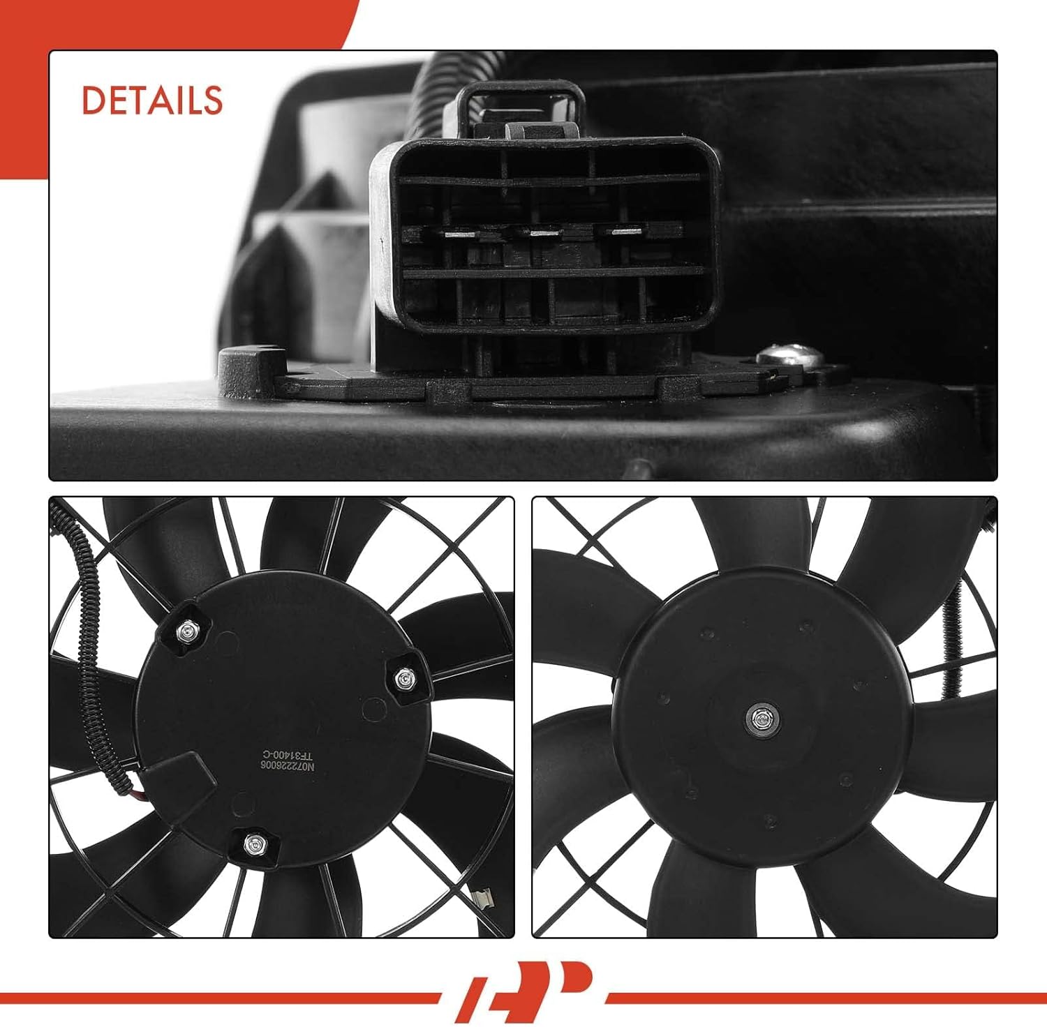 A-Premium Engine Radiator Cooling Fan Assembly Compatible with Select Kia & Hyundai Models - Soul 2020-2021, Seltos 2021-2022, Veloster 2019-2021 - Replace# 25380J3140