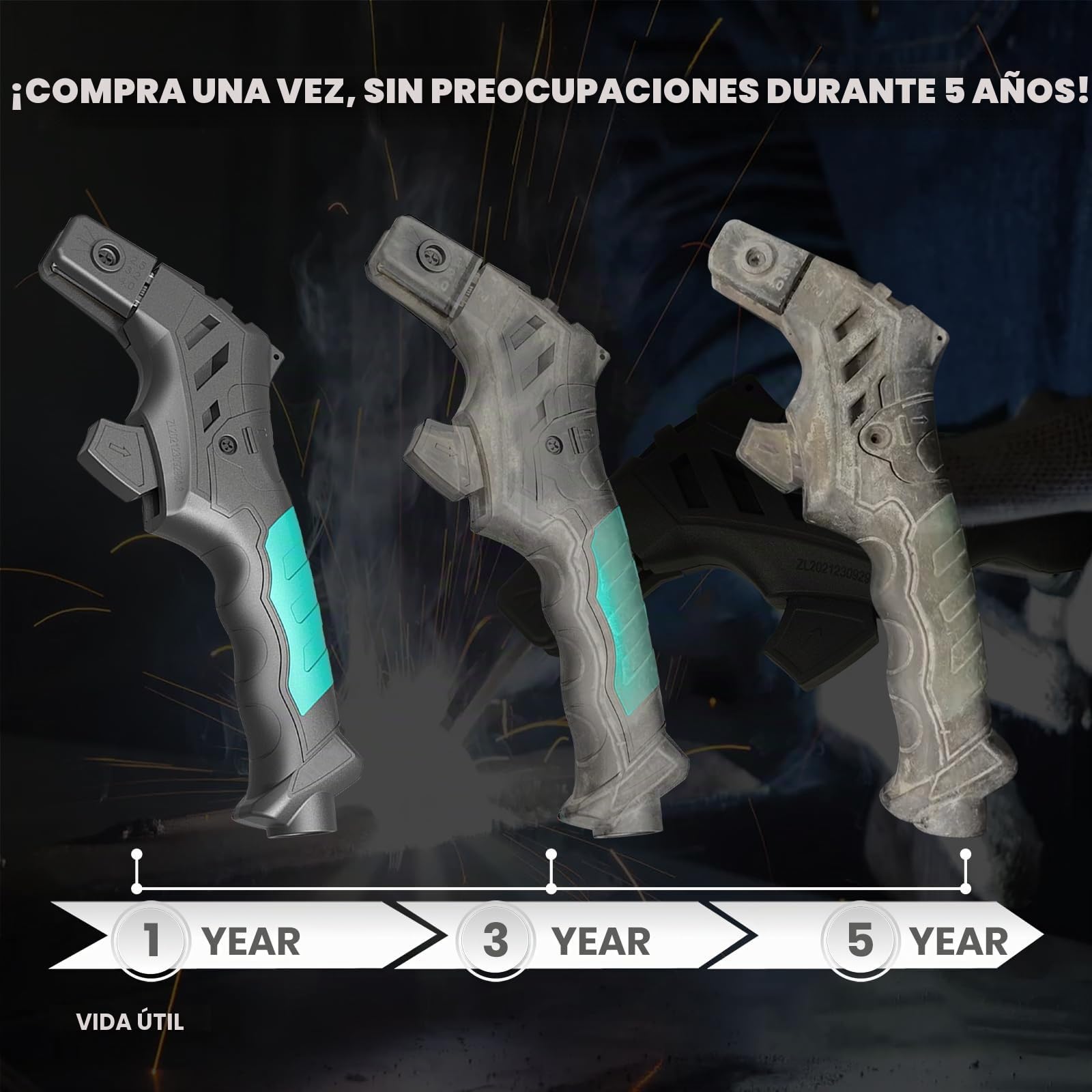 SSimder Welding Stinger - Soporte ergonómico para electrodos de cobre de 600 amperios, soporte de varilla de soldadura resistente con ángulo múltiple (90°/135°/170°) para soldadura en barra