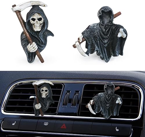 Miniatura 8 de Decoración de Calavera de Azúcar para Mujeres, Ambientadores de Aire de Girasol, Accesorios de Coche para Interior, Estética del Tablero
