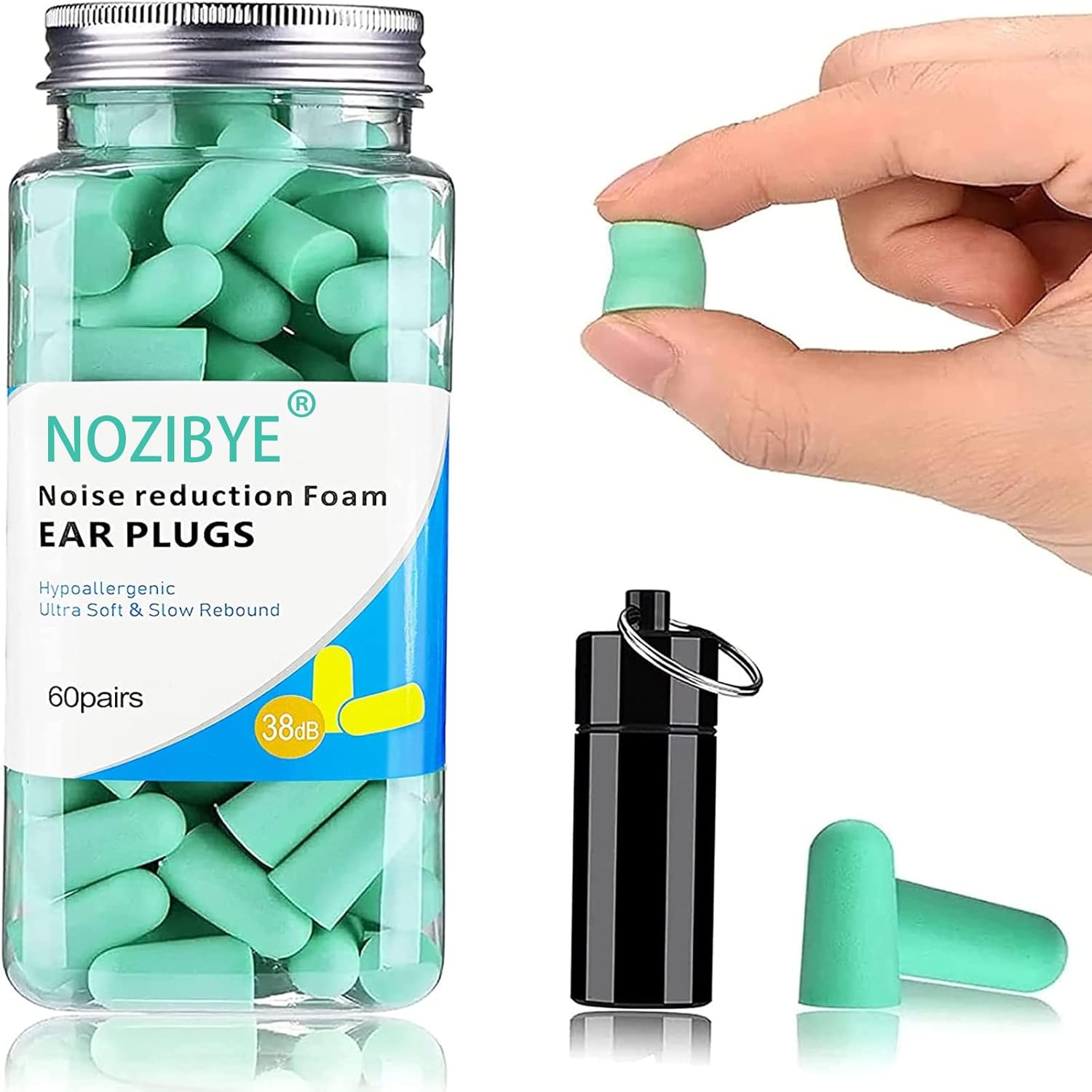 60 Pairs of Super Soft Foam Ear plugs for Sleeping Noise Canceling