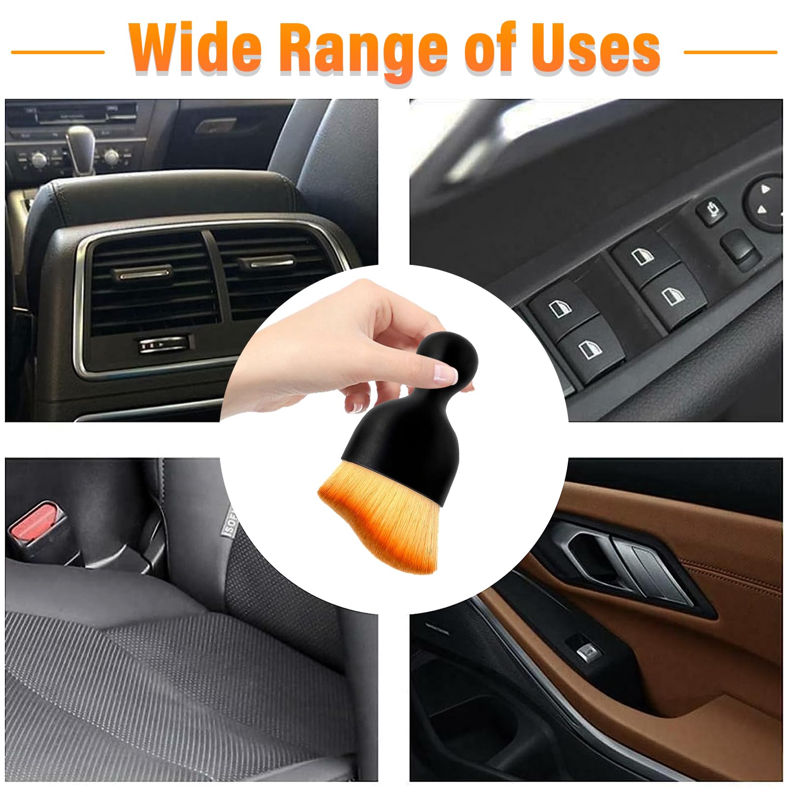 CUBIZ Brosse De Nettoyage D'intérieur De Voiture Anti-rayures Avec