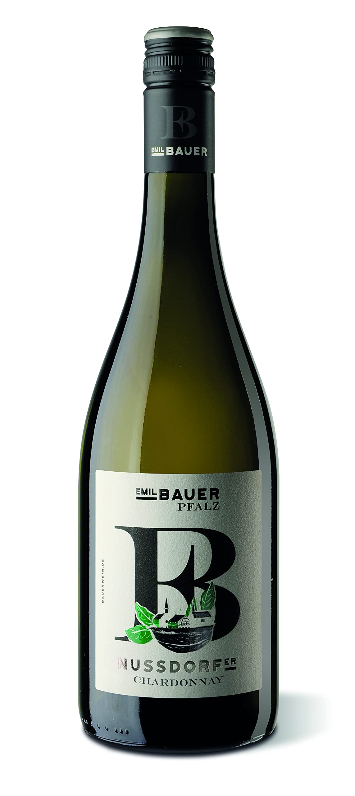Emil Bauer Weiß Nussdorf Chardonnay, Trockener Wein Aus Der Pfalz (1 X 0.75L)