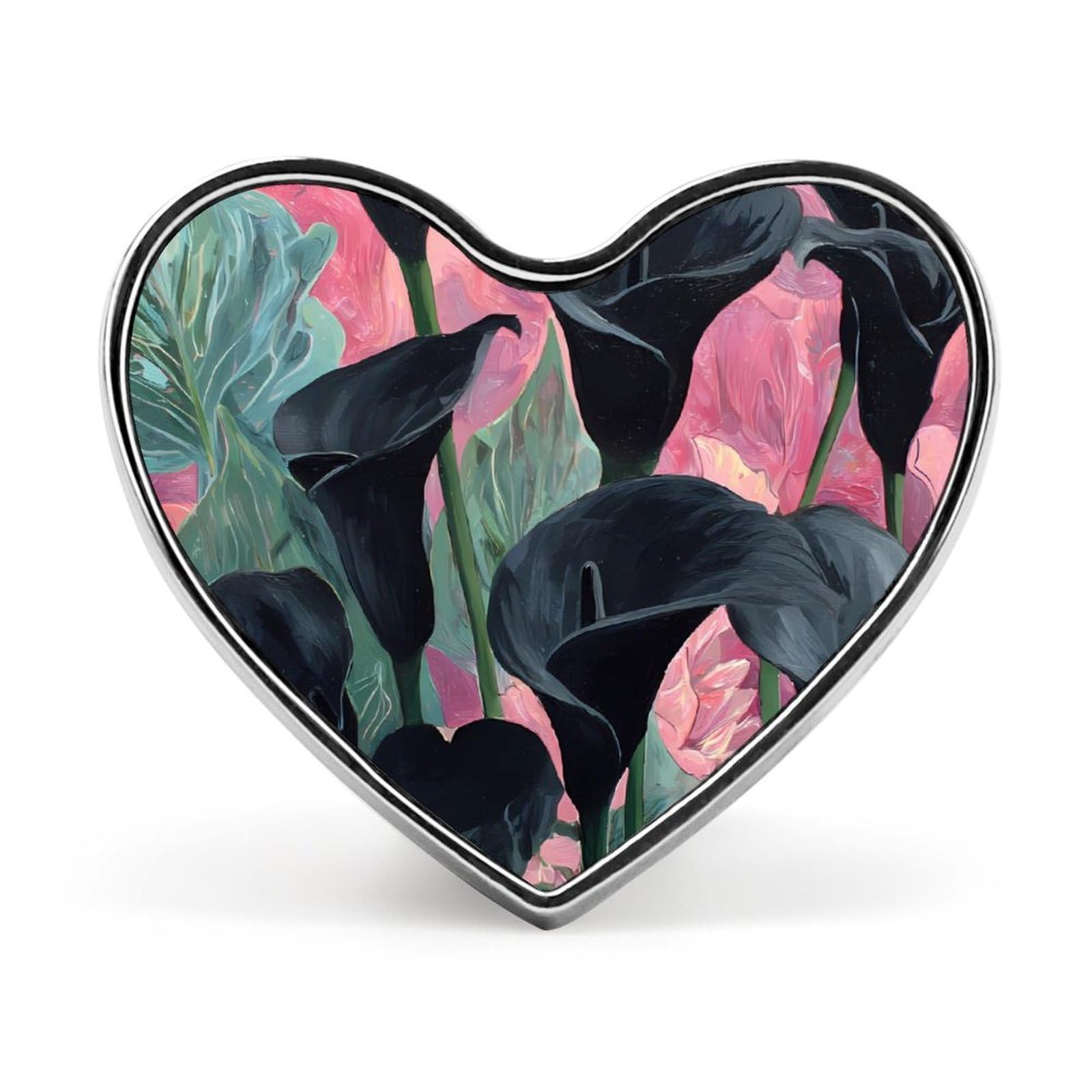 Calla Lilies Flowers Monstera Leave Enamel Lapel Pin Button Pins Brooch Heart Badge Funny Jewelry for Backpack Cloths Hats
