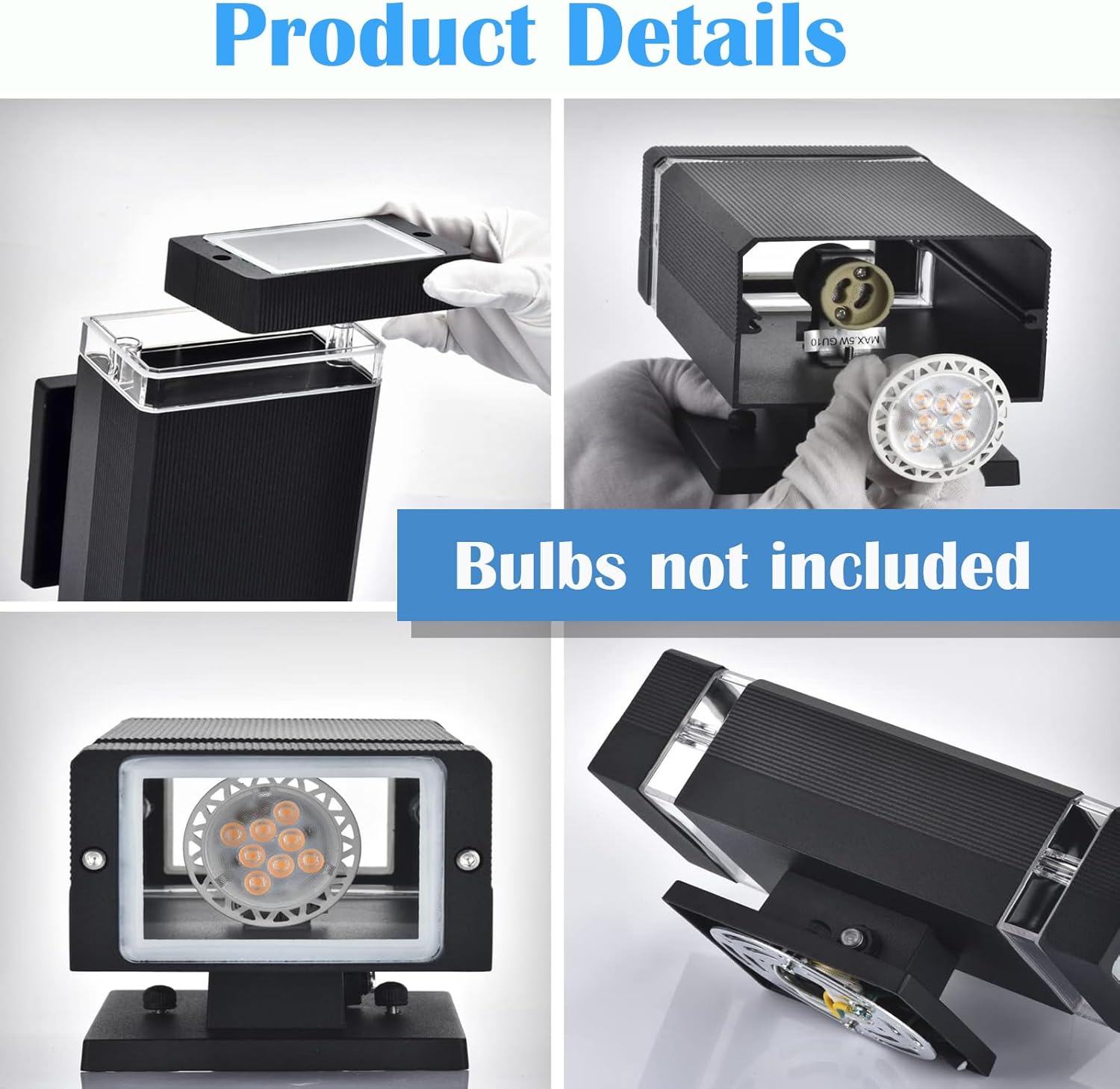 iYogaled Outdoor Dusk to Dawn Wall Lights, Up and Down Exterior Light Fixtures, Outside Modern Porch Lights for Garage,Front Door, Waterproof Black Wall Sconce [ETL Listed].