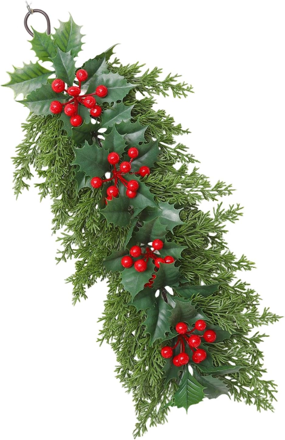 Holly Greenery Swag for Christmas Homes, 1PCS