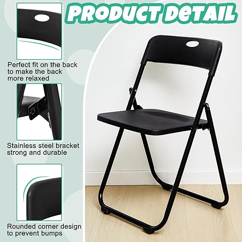 Miniatura 5 de Sintuff Silla plegable de plástico, sillas de comedor plegables de acero, sillas plegables a granel, silla plegable para eventos, silla comercial