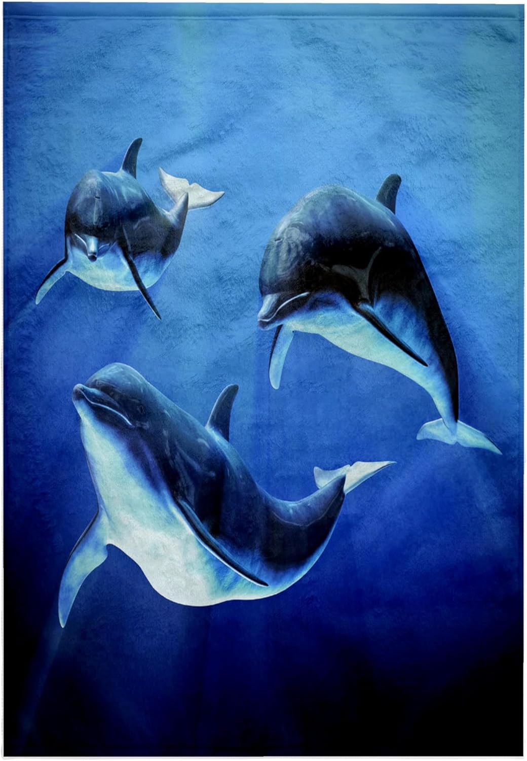 3dRose Dolphin Trio Swimming 22x30 Bath Hand Pool Towel