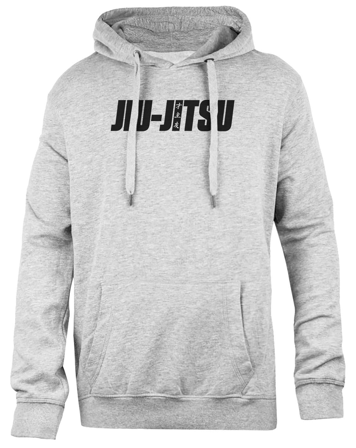 Fuji Sports BJJ Script Jiu-Jitsu Felpa Unisex Grigia con Cappuccio dalla vestibilità Semplice Simple-Fit Hoodie Grey Unisex Sweatshirt