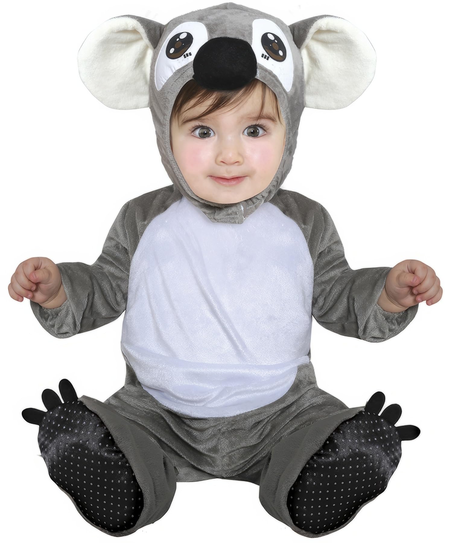 FIESTAS GUIRCA | Baby Dragon Costume (12-18 Months) - Jumpsuit, Hood, Wings & Tail - Animal Costumes for Halloween, Carnival and Costume Parties