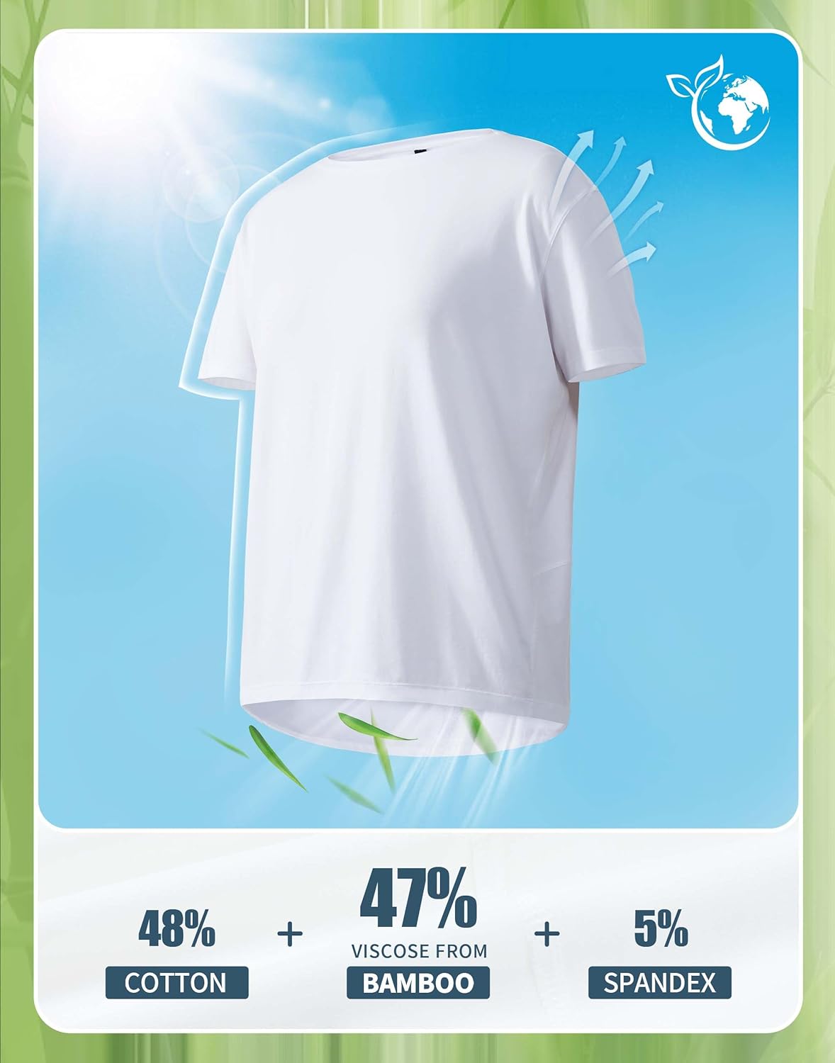 Pioneer Camp Women's Bamboo Viscose Short Sleeve Shirt Neck Loose Fit Workout T-Shirt Gym Athletic Casual Tops - Image 4