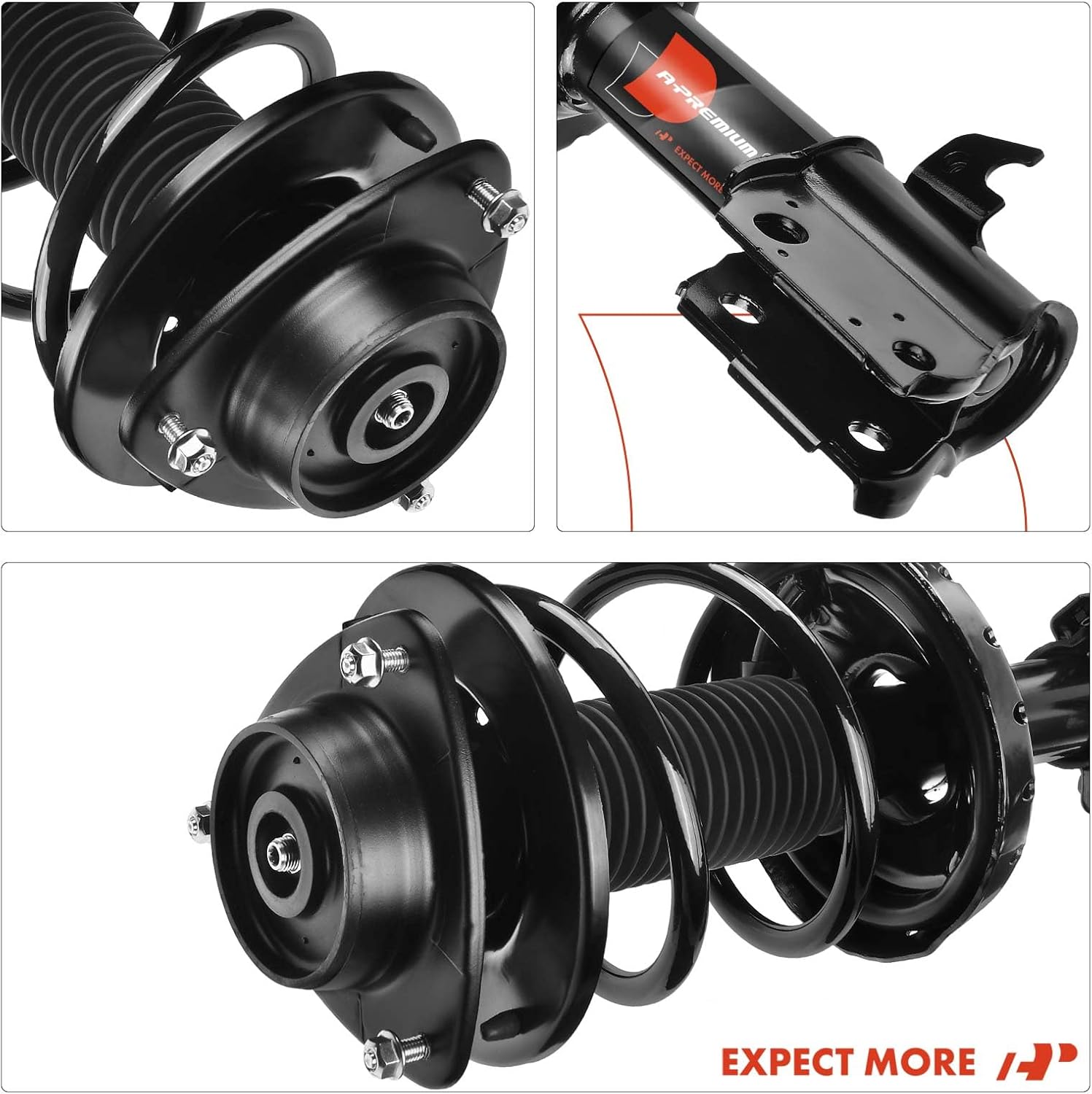 A-Premium Front Struts Compatible with Subaru Impreza [2.5L] 2008-2011 - 2x Replacement Suspension Complete Strut Assembly Shock with Coil Spring