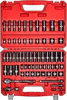 Vista 10 de Vevor - Juego de 1/2 pulgada de enchufes de impacto de 9 piezas, juego de enchufes profundos métricos 29-38 mm, juego de enchufes de eje de 6 puntas