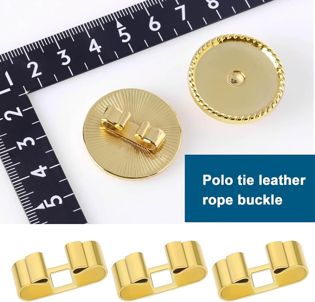 SUPERFINDINGS Bolo-Krawatten-Schieber Set – 8 Stück In 2 Größen (24mm & 30mm), Eisen, Platin – DIY Zubehör Für Bolo-Krawatten