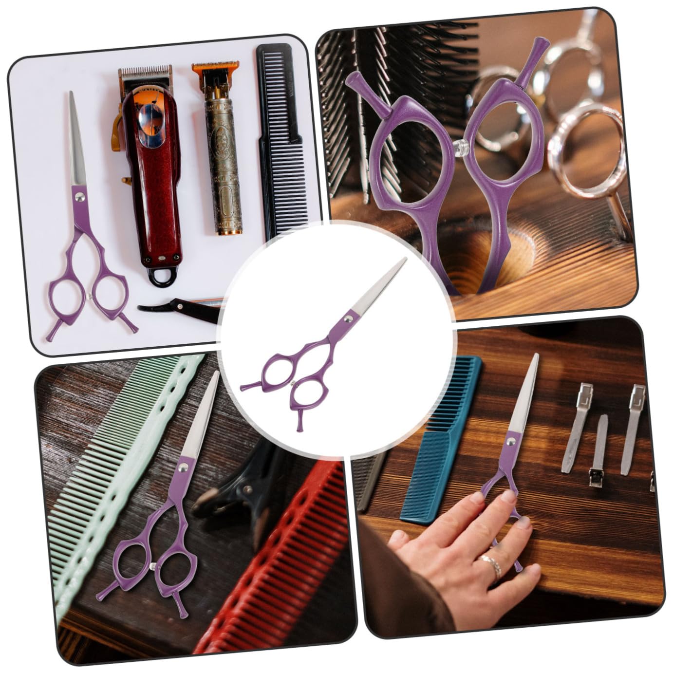 WOONEKY Tijeras Para Cortar El Pelo Profesionales De Acero Inoxidable Tijeras De Peluquero Para Salón De Peluquería Para Uso Diario