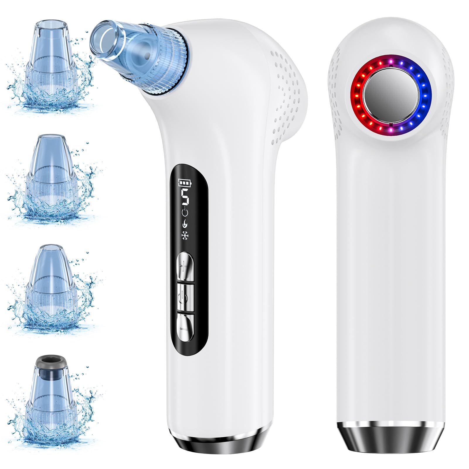 Aspiratore Punti Neri Viso Rimuovi Punti Neri Naso Elettrico Aspira Rimozione Estrattore Pulizia Viso Tramite con Impacco Caldo e Freddo Togli
