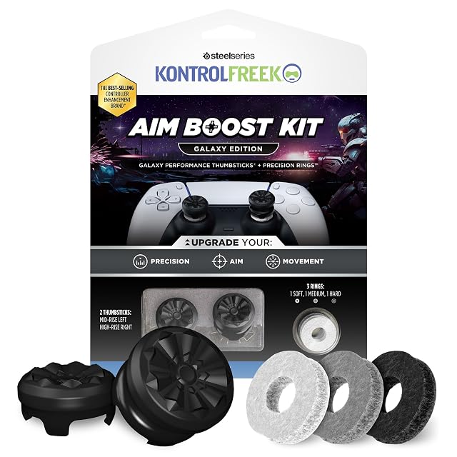 KontrolFreek Aim Boost Kit for PlayStation 5 PS5 and PlayStation 4 PS4 Controller Includes Performance Thumbsticks and Precision