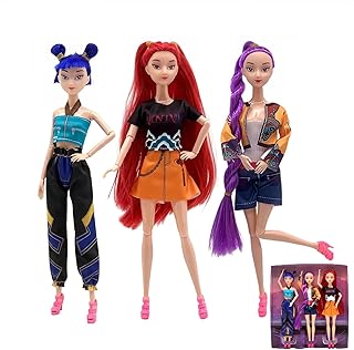 Comprar K Pop Demon Muñecas, 29 cm Demon Hunter Muñecas Juego de 3 Piezas, Dolls de Anime K-Pop con Brazos y Piernas Articulados,Muñeca de Rumi/Mira/Zoey para Coleccionar o como Regalo para Fans (A)
