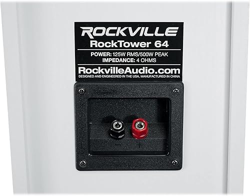 Miniatura 8 de Rockville BLUAMP 150 Receptor Bluetooth estéreo para el hogar+(2) altavoces de torre blancos