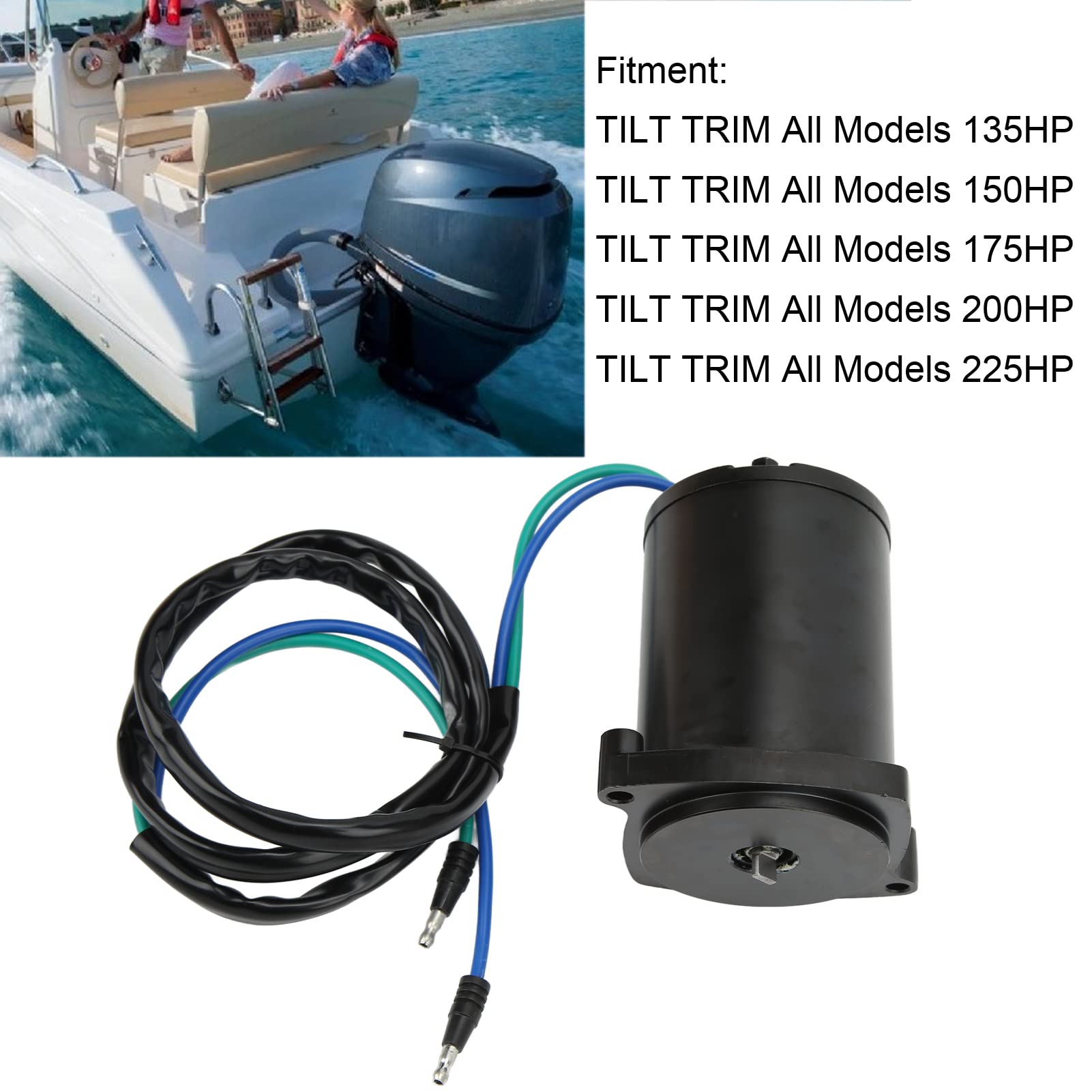 Odwracalne 12V stopu stali zaburtowej Trim pochylenia dla 135 KM 150HP 175HP 200HP Niezawodne użytkowanie