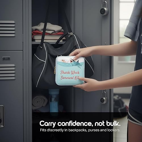 Miniatura 8 de Primo Lines Bolsa de periodo para la escuela  Tampones compactos discretos y bolsa de almohadilla con forro impermeable, bonitas y elegantes bolsas