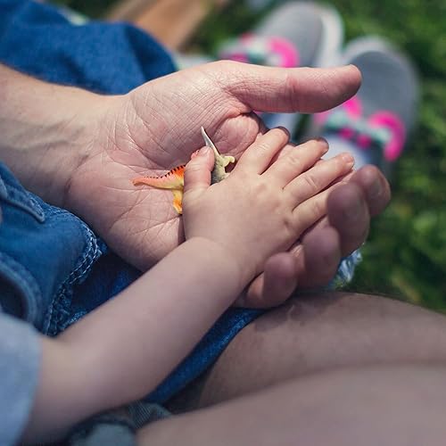 Miniatura 6 de HAPTIME Mini figuras de dinosaurio surtidas de plástico figura de dinosaurio pequeño juguete de dinosaurio pequeño de 15 a 3 pulgadas ideal para