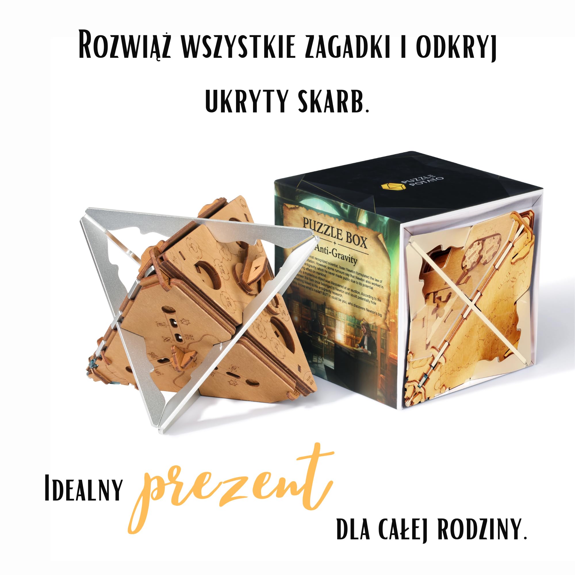 Puzzle Potato - Anty-Grawitacja - Puzzle Box - Układanki w pudełkach - Gra logiczna - Pudełko prezentowe