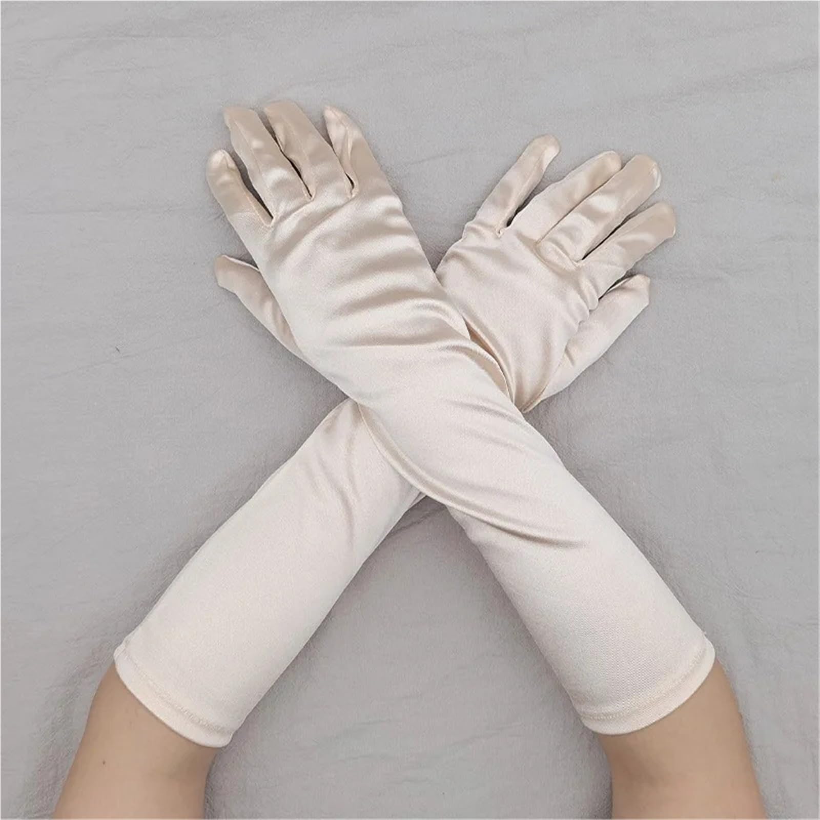 38 CM Satin Lange Satinhandschuhe Für Hochzeiten Und Bankette