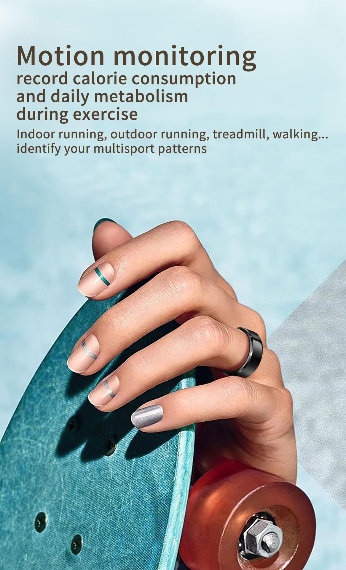 Smart Ring con monitoraggio della salute, monitoraggio del sonno e analisi dell'attività per gli appassionati di fitness