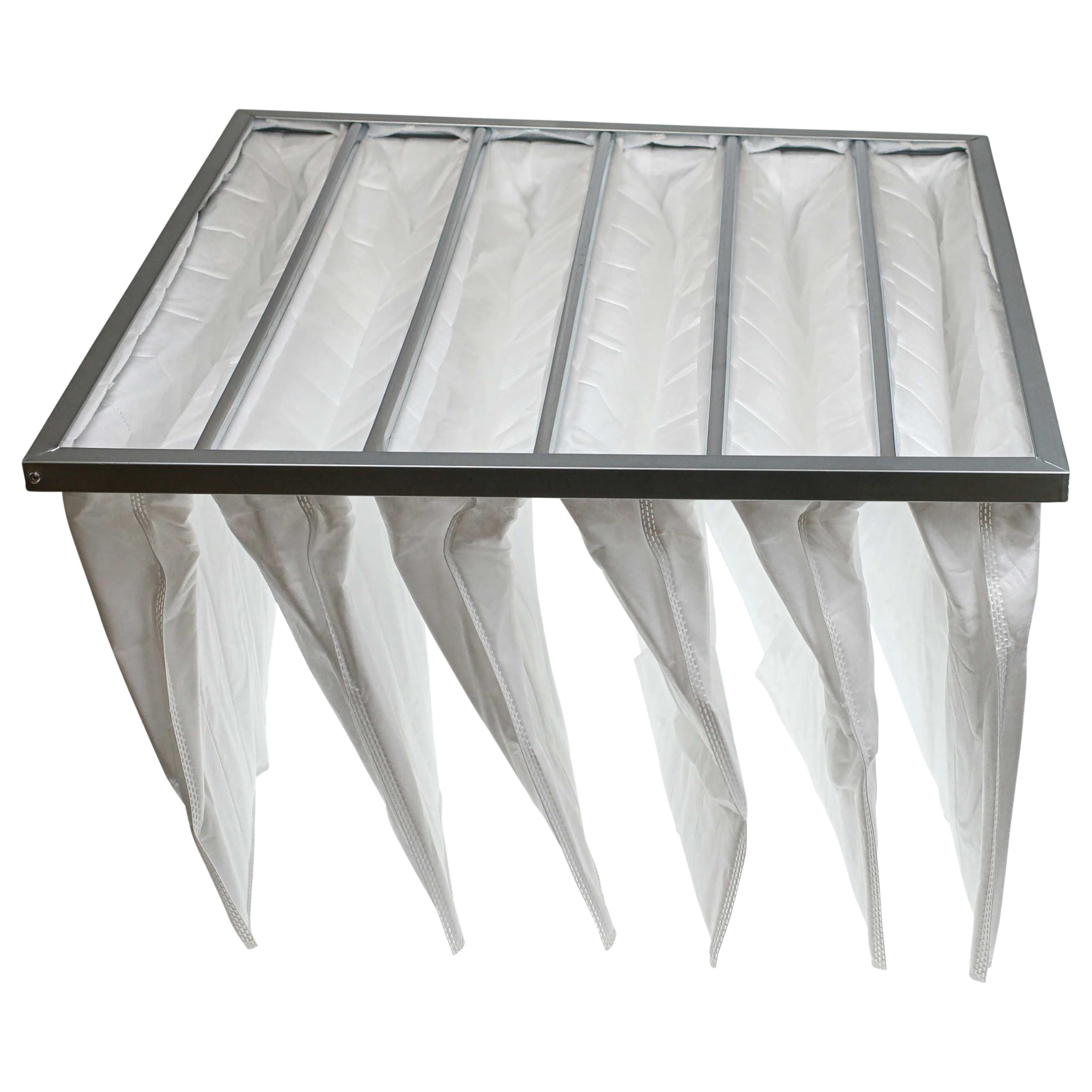 vhbw 3x Filtros de bolsa para sistemas aire acondicionado y ventilación | Filtro G4, 59,2 x 59,2 x 36 cm, blanco
