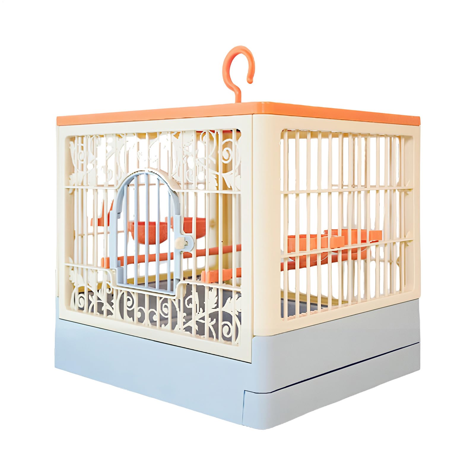 Cage à oiseaux large modulaire 28x25x25cm enclos ventilé avec perchoir pour inséparable