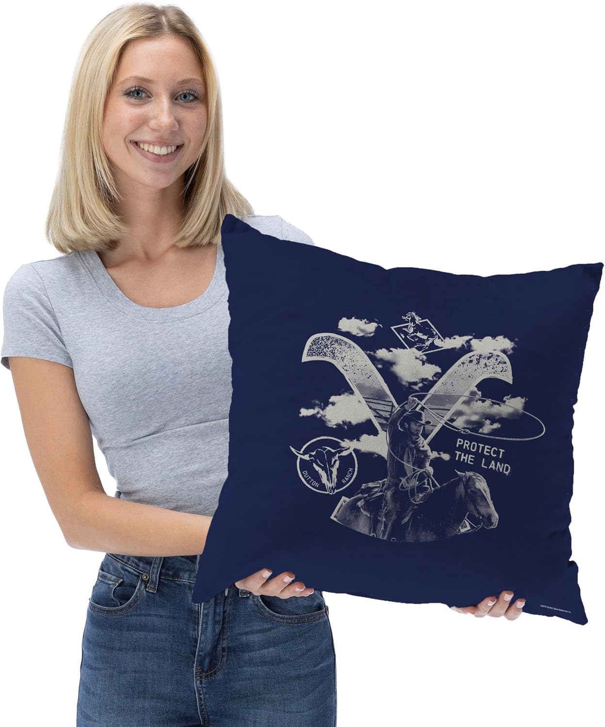 Northwest Paramount Yellowstone Throw Pillow, Protect The Land, 18 x 18 inches