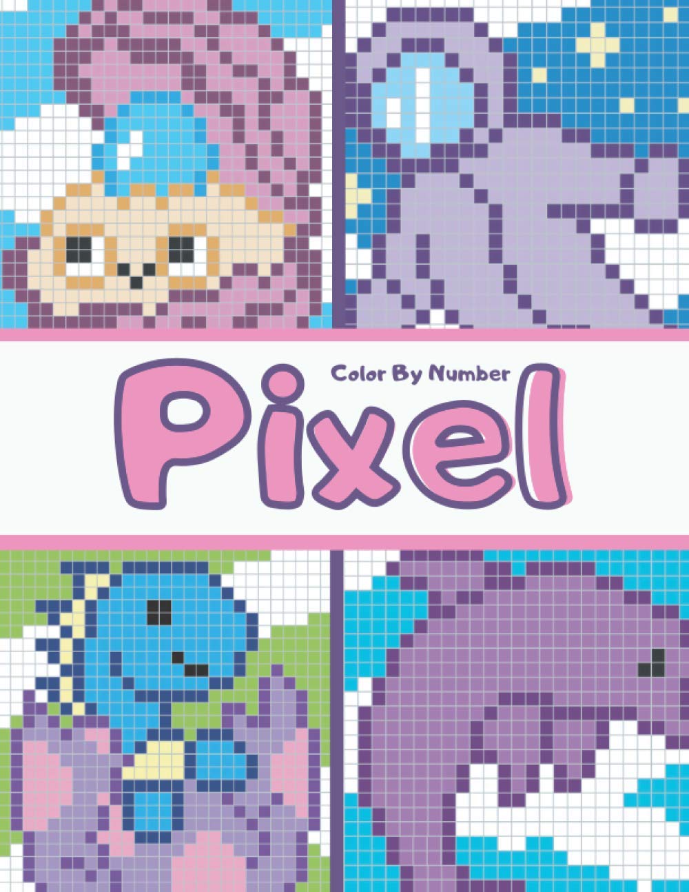 Pixel Color by Number: Mosaic Coloring Books for Kids and Adults