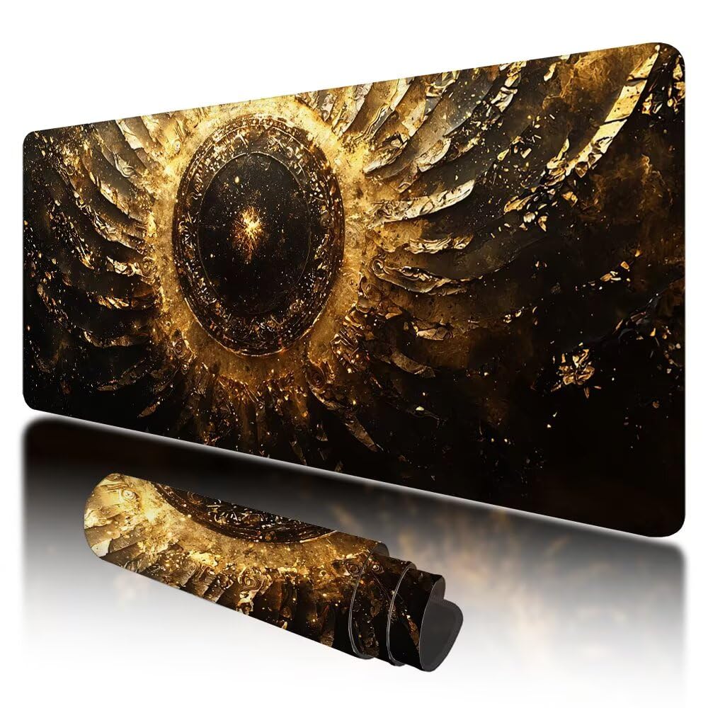 Gamingowa podkładka pod mysz XXL 1200 x 600 mm, duża podkładka pod mysz retro z przyszytymi krawędziami, gamingowa podkładka pod mysz, księżyc z ulepszoną precyzją i prędkością, wodoodporna, do
