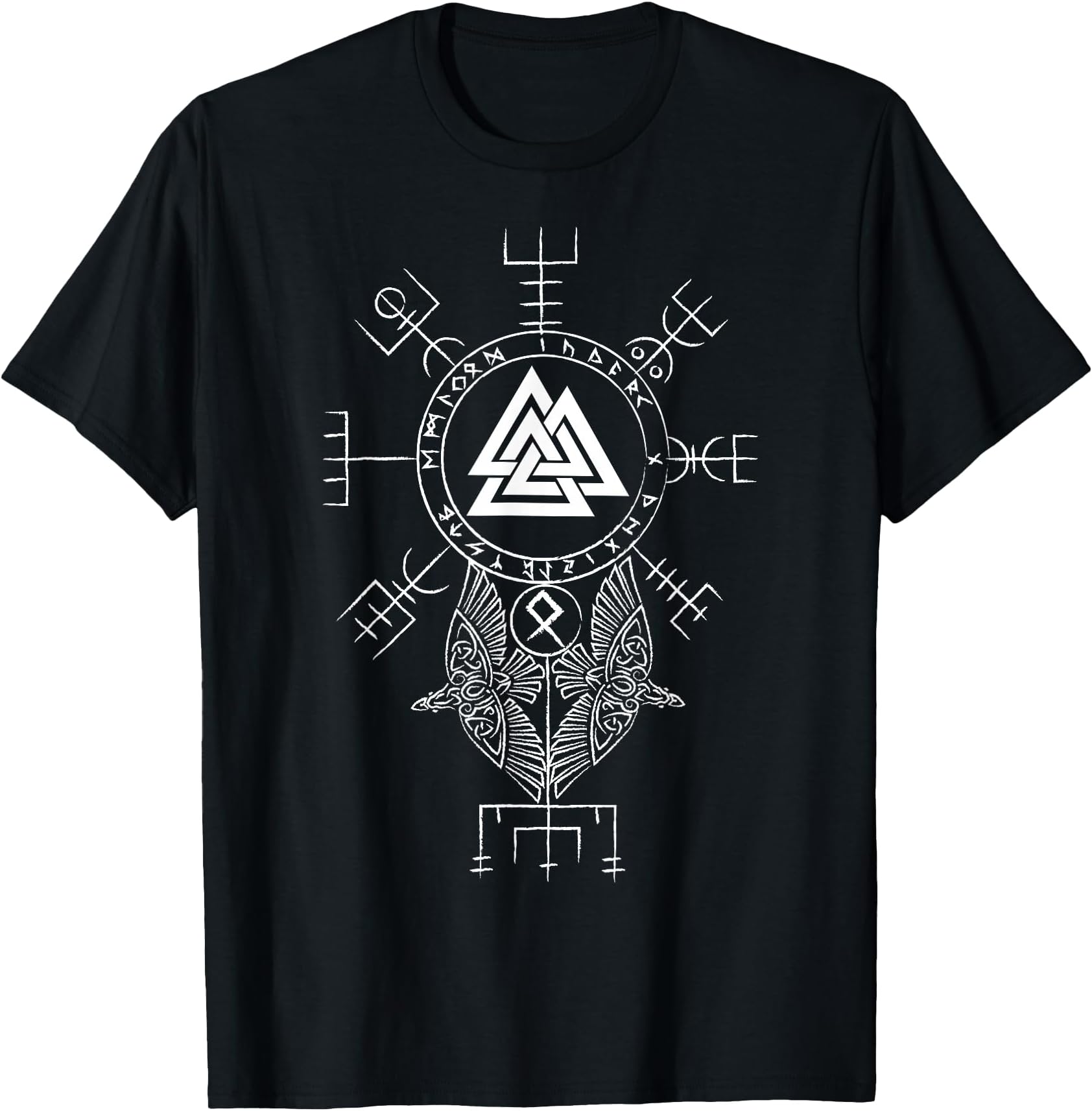 Norse Symbol - Celtic Compass Vegvisir - Viking Valknut Short Sleeve T-Shirt
