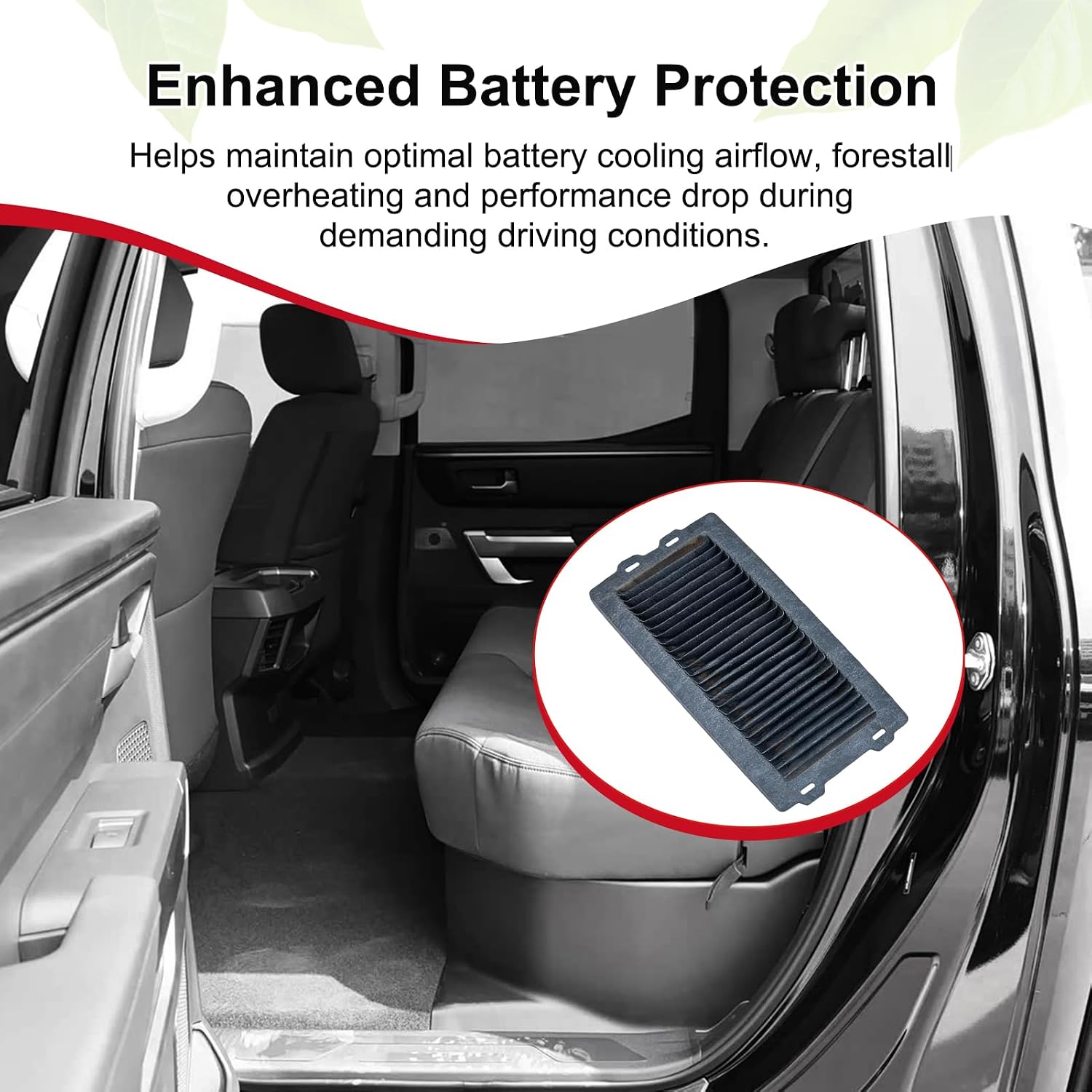 HV for battery Cooling Air Filter Screen, HV for battery Filter For Toyota For Tundra 2022-24 Replace G92DH-15010 High Voltage Cooling Filter Screen